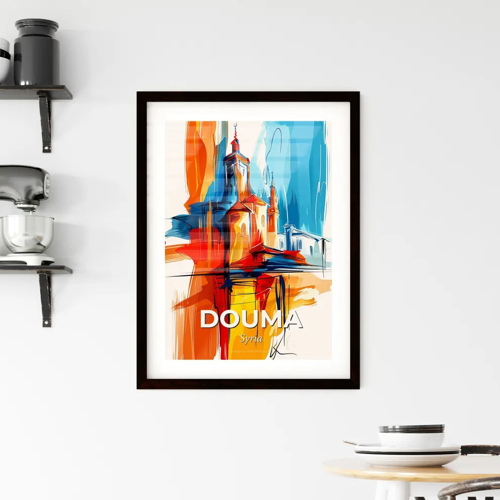 Vibrant Douma, Syria Framed Print