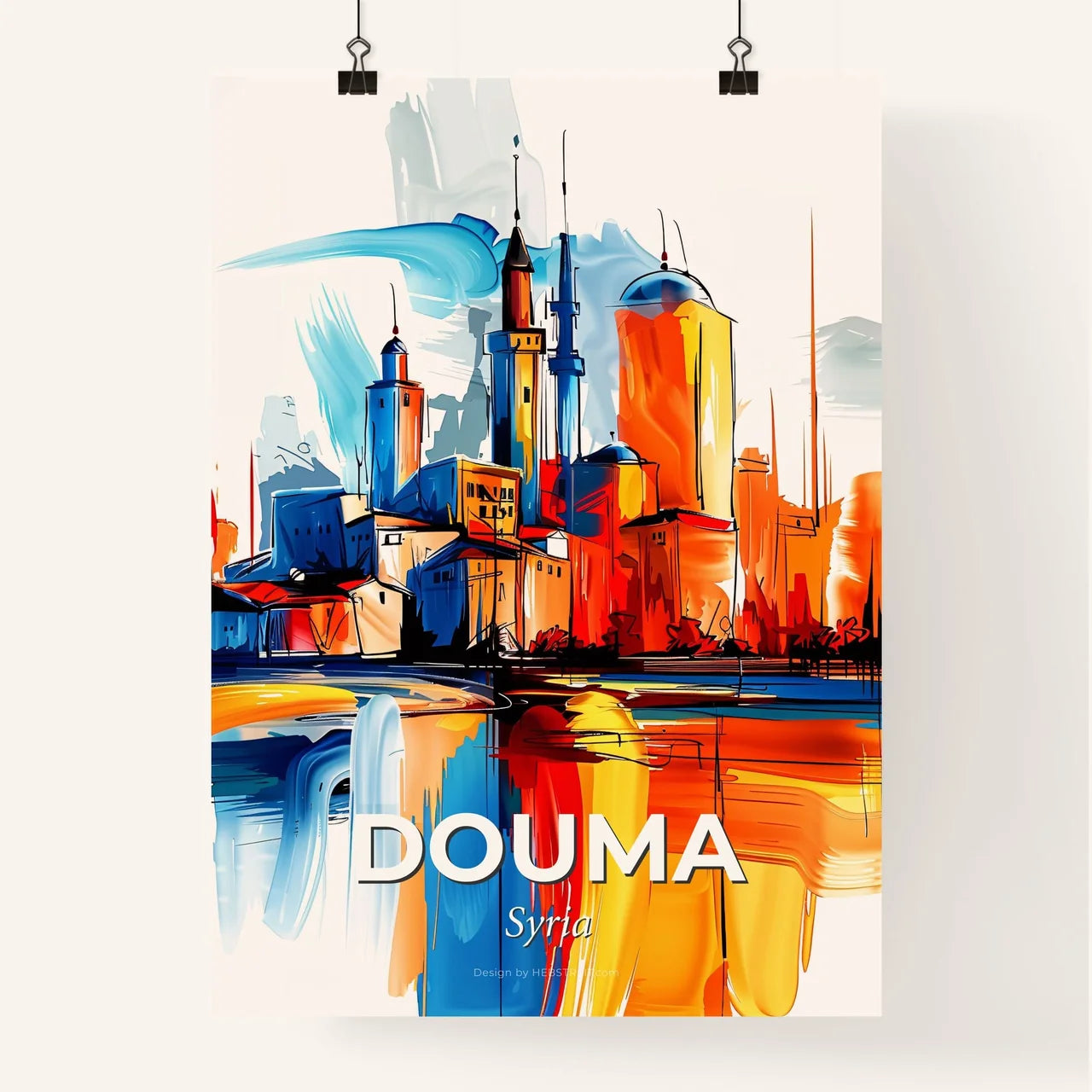 Vibrant Douma, Syria Poster