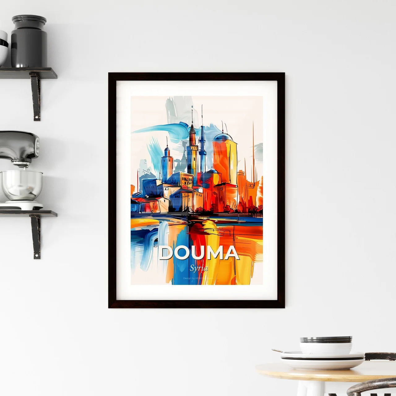 Vibrant Douma, Syria Framed Print