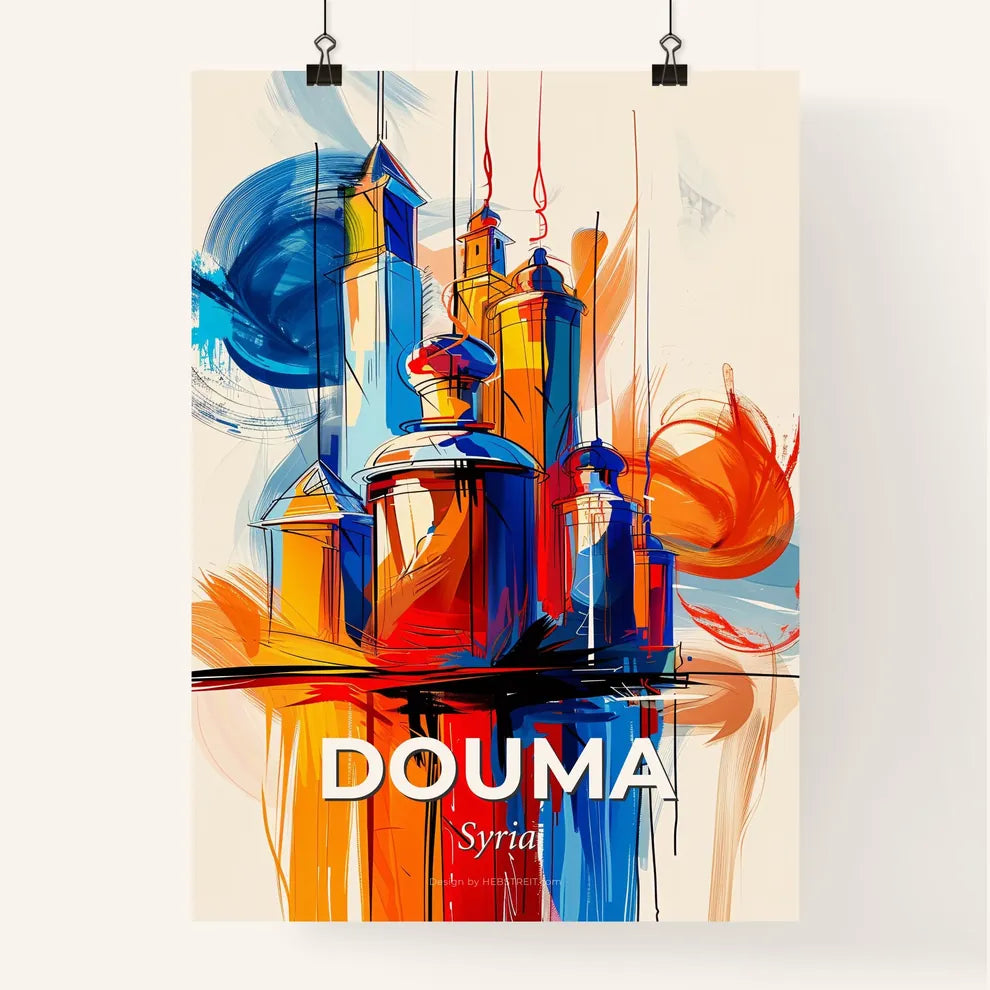 Vibrant Douma, Syria Poster