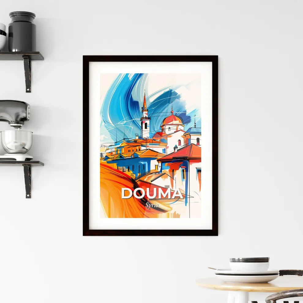 Vibrant Douma, Syria Framed Print