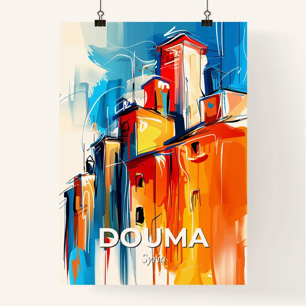 Vibrant Douma, Syria Poster