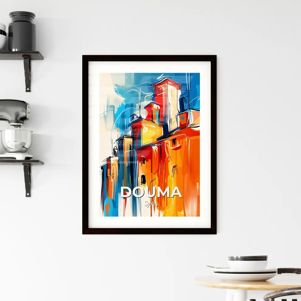 Vibrant Douma, Syria Framed Print