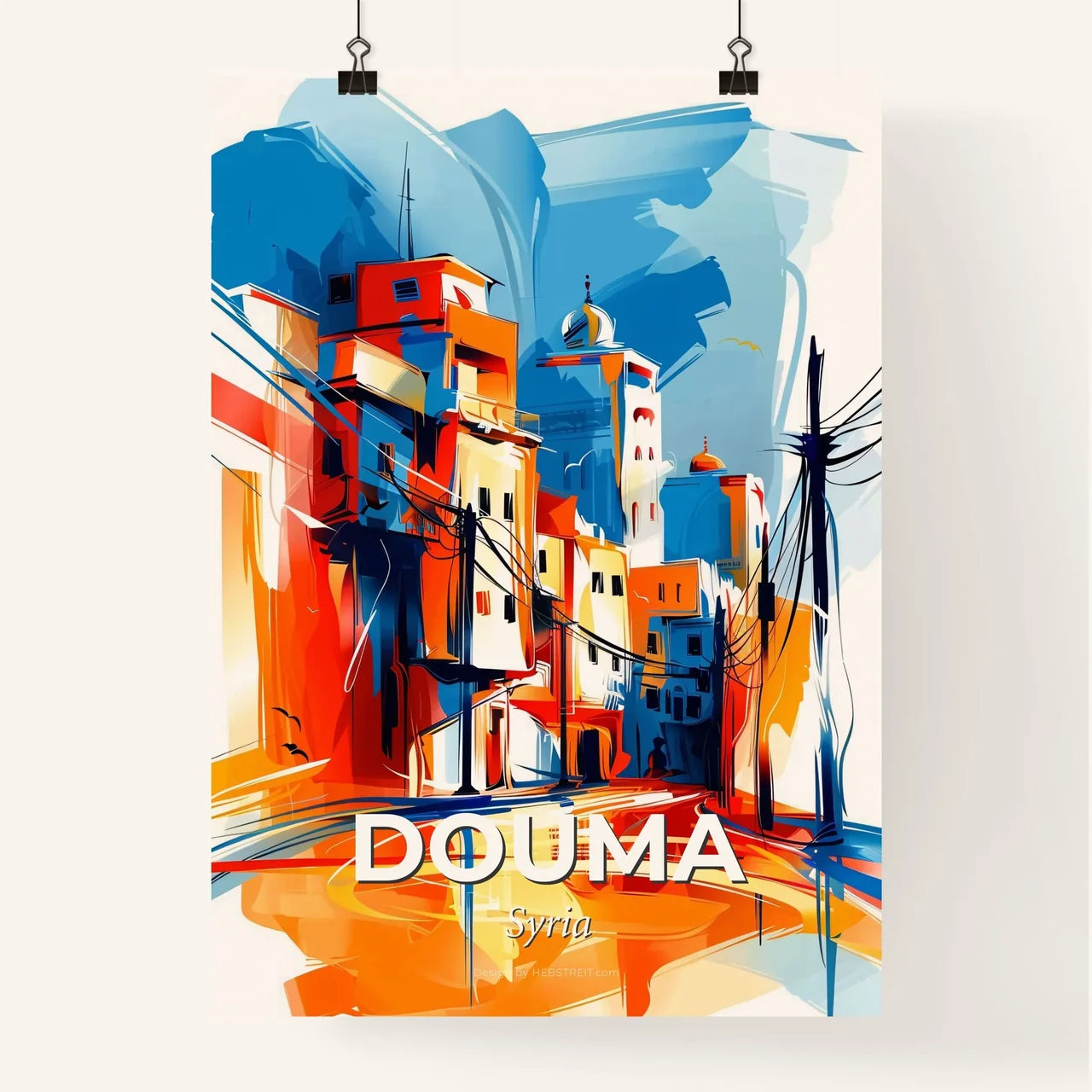 Vibrant Douma, Syria Poster