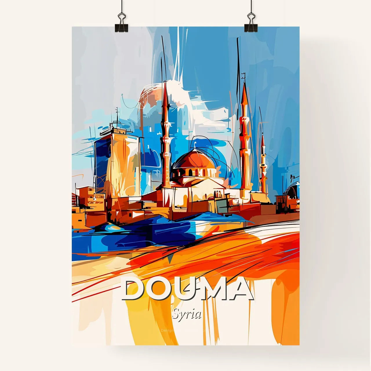 Vibrant Douma, Syria Poster