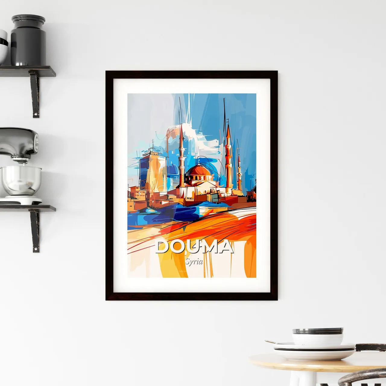 Vibrant Douma, Syria Framed Print