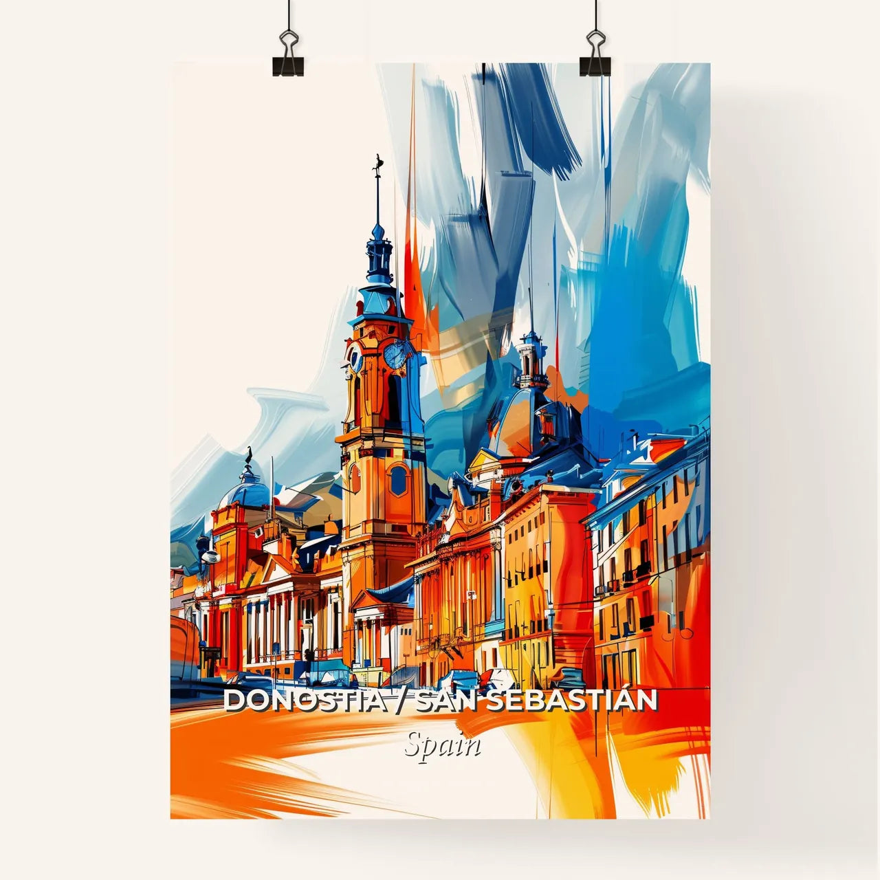 Vibrant Donostia / San Sebastián, Spain Poster