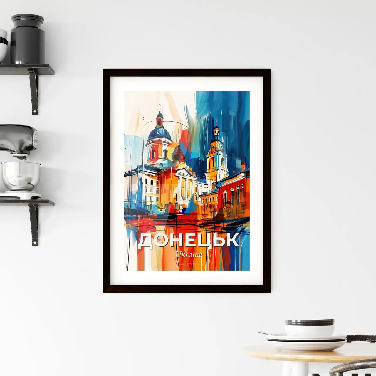 Vibrant Донецьк, Ukraine Framed Print