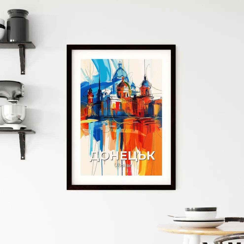 Vibrant Донецьк, Ukraine Framed Print
