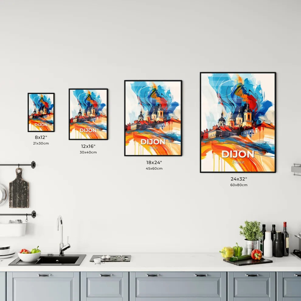 Vibrant Dijon, France Kitchen Art