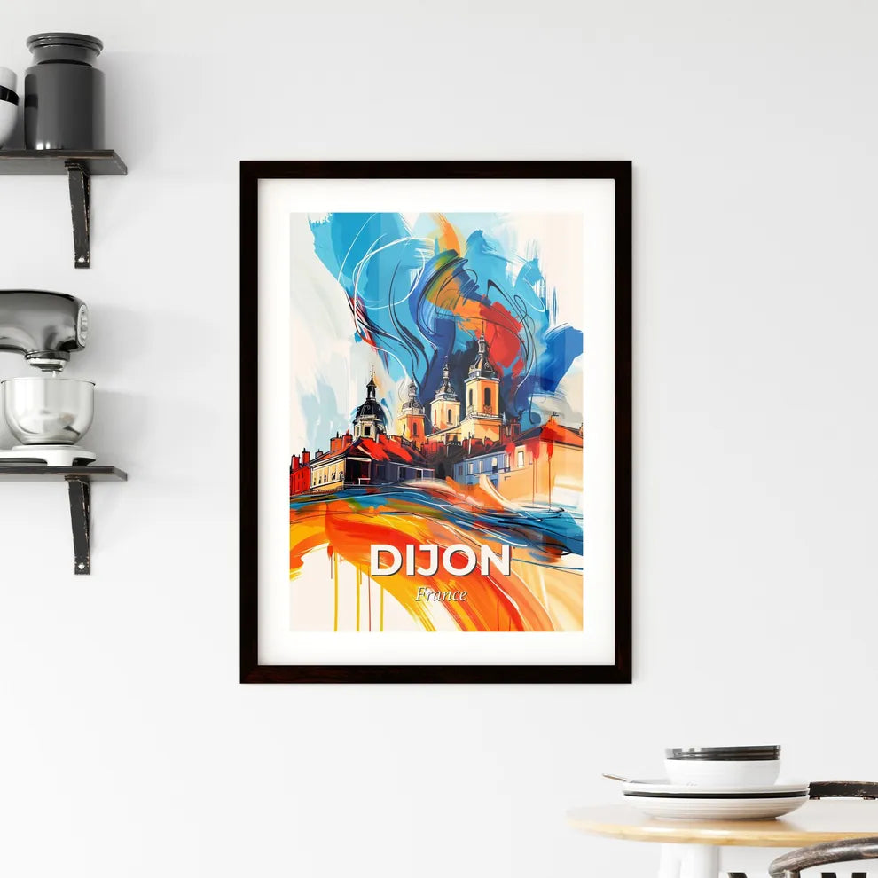 Vibrant Dijon, France Framed Print