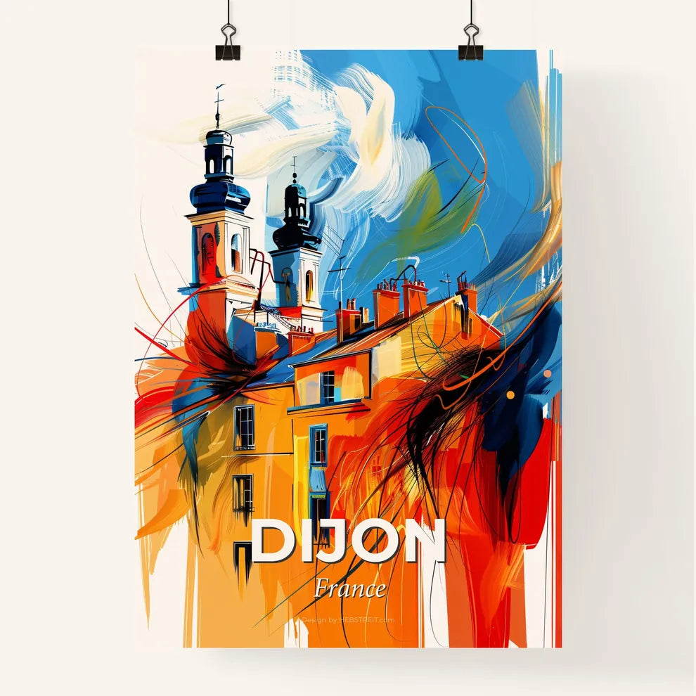 Vibrant Dijon, France Poster