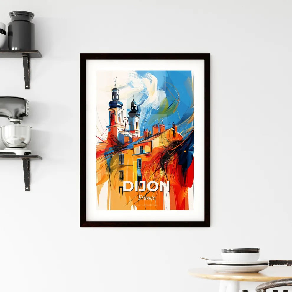 Vibrant Dijon, France Framed Print