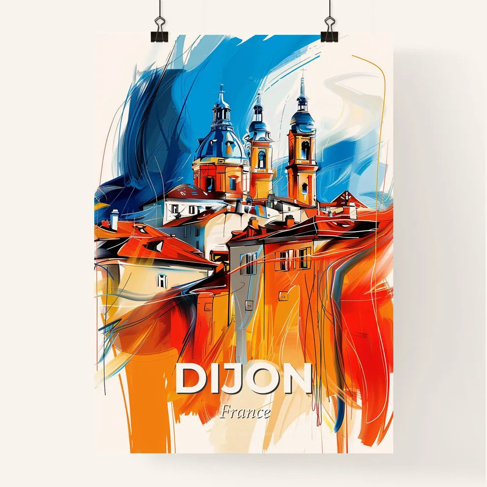 Vibrant Dijon, France Poster
