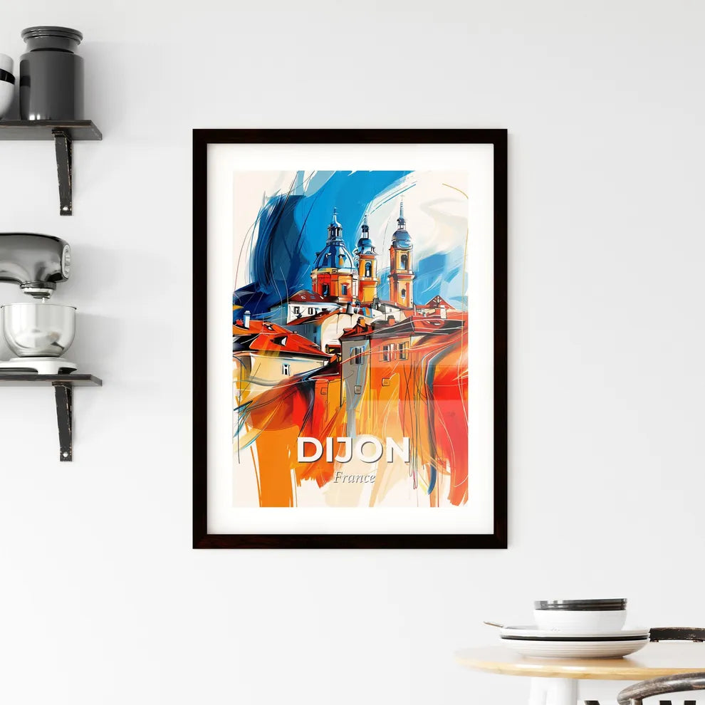 Vibrant Dijon, France Framed Print