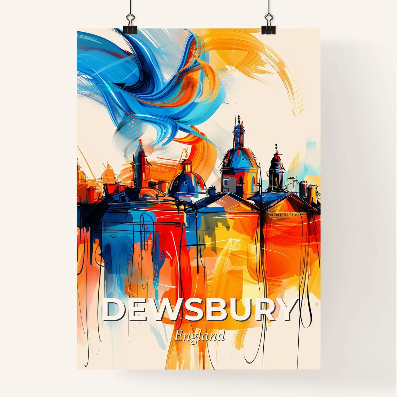 Vibrant Dewsbury, England Poster