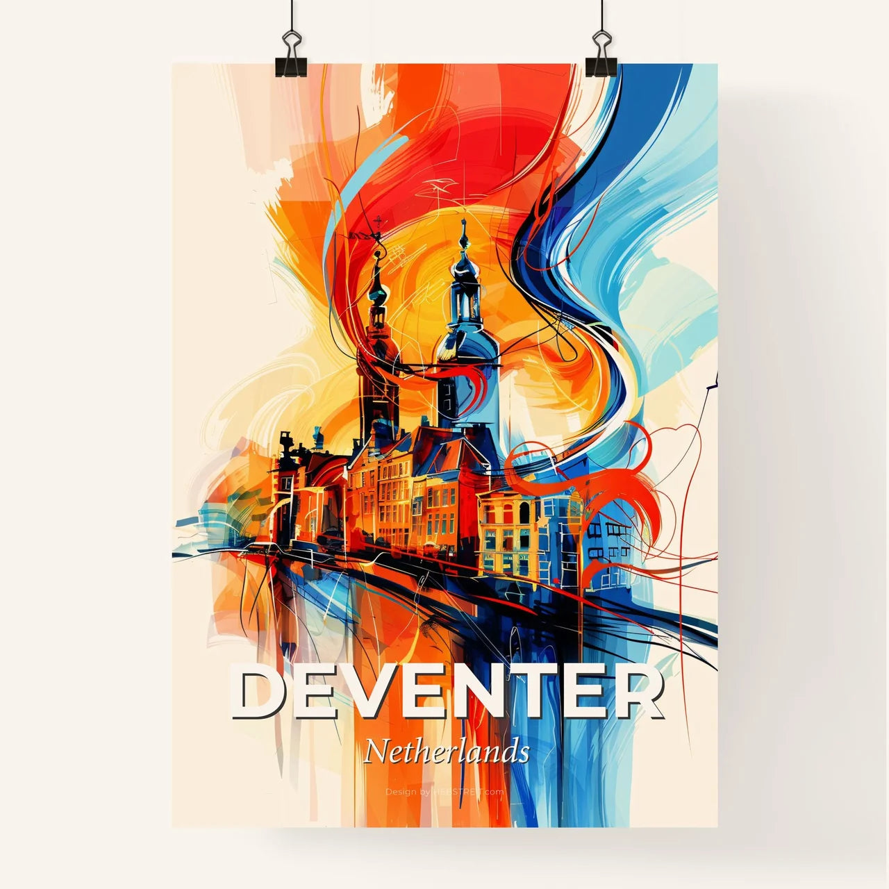 Vibrant Deventer, Netherlands Poster