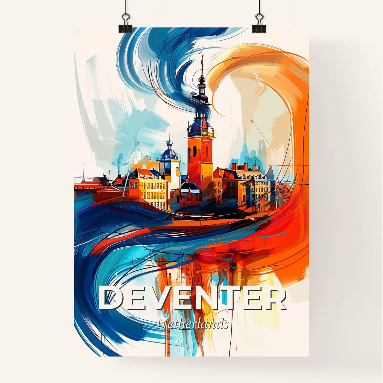 Vibrant Deventer, Netherlands Poster