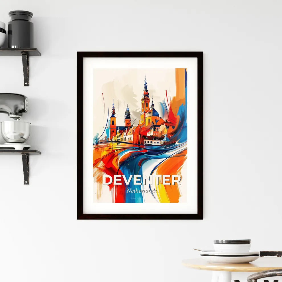 Vibrant Deventer, Netherlands Framed Print