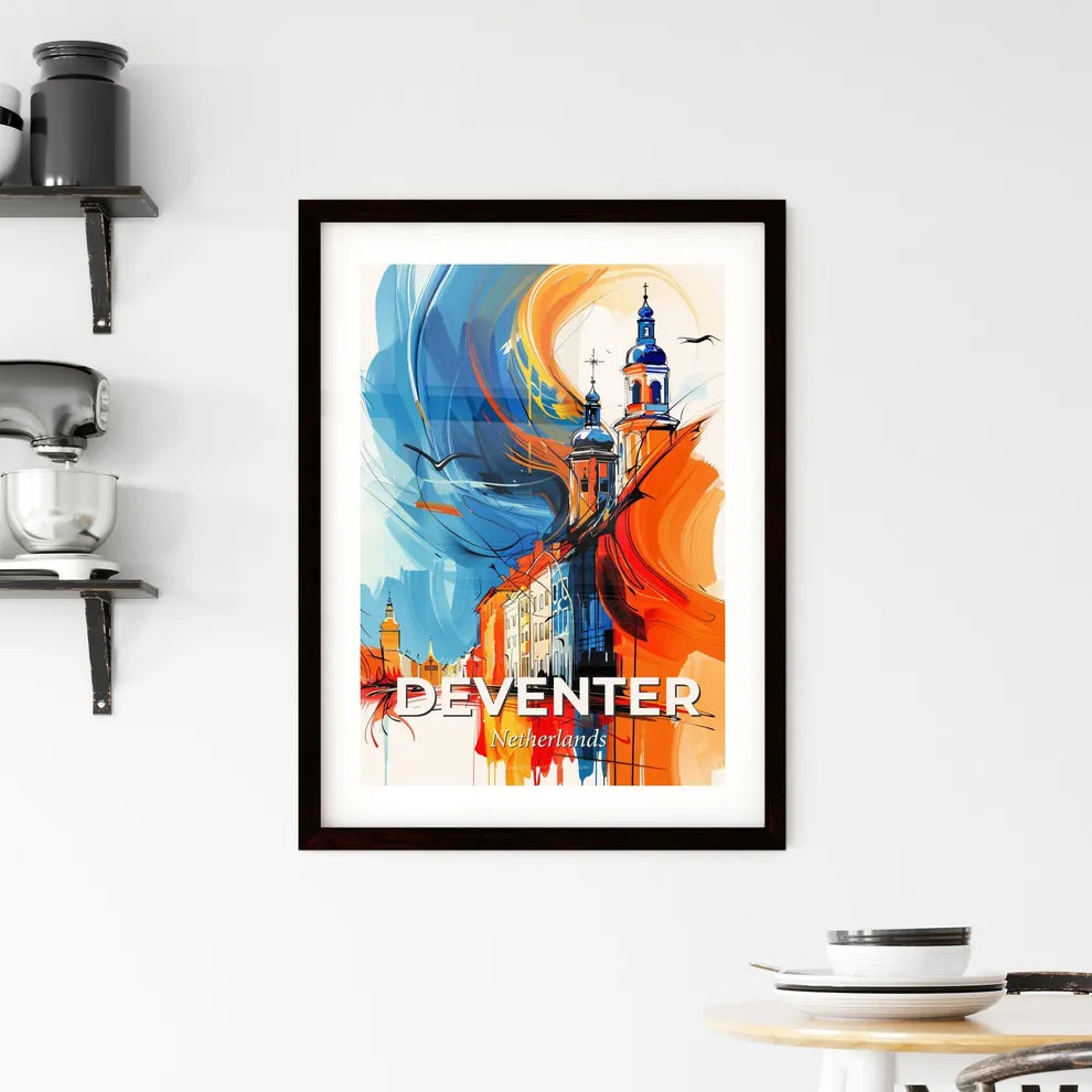 Vibrant Deventer, Netherlands Framed Print