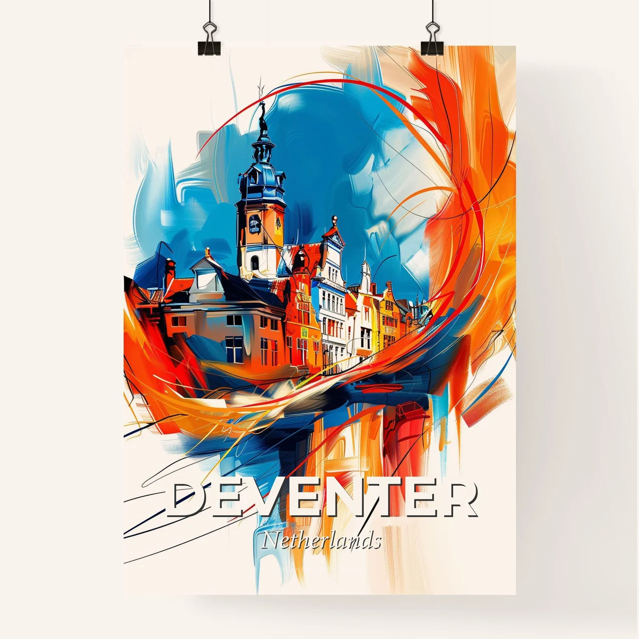 Vibrant Deventer, Netherlands Poster