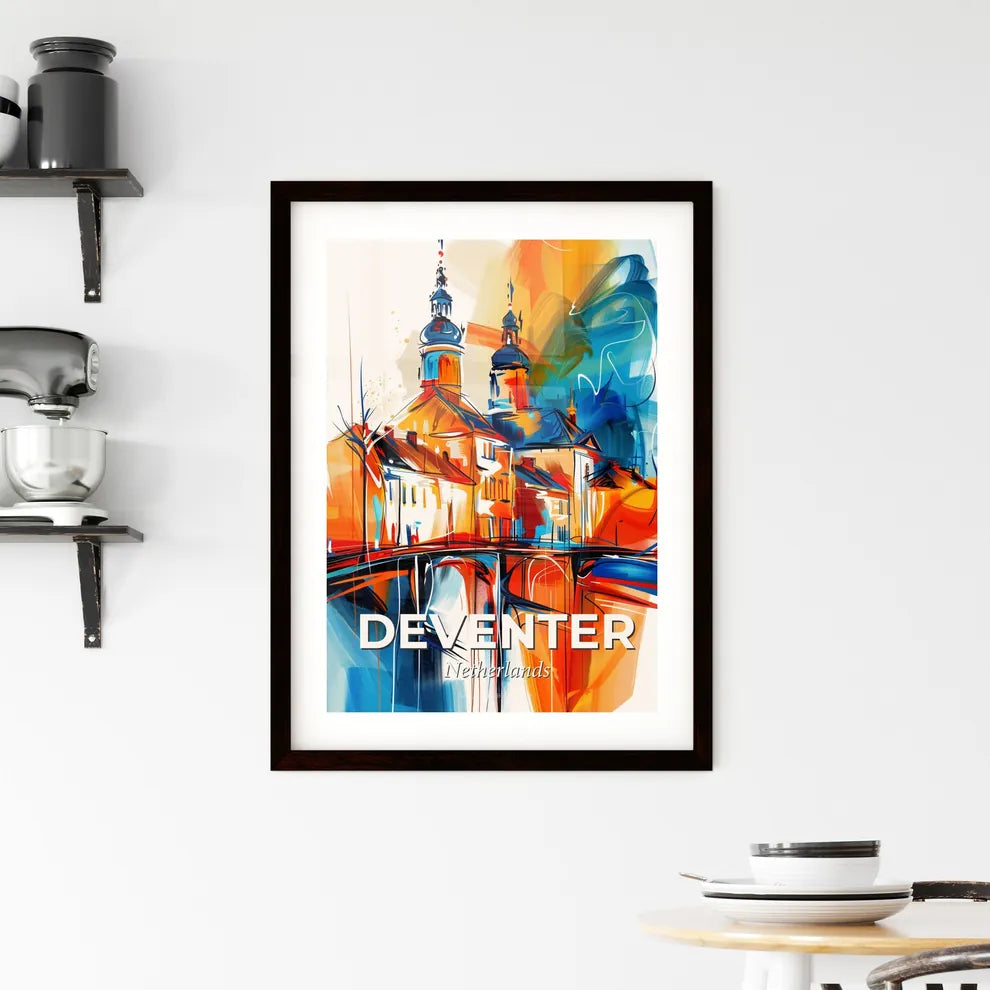 Vibrant Deventer, Netherlands Framed Print