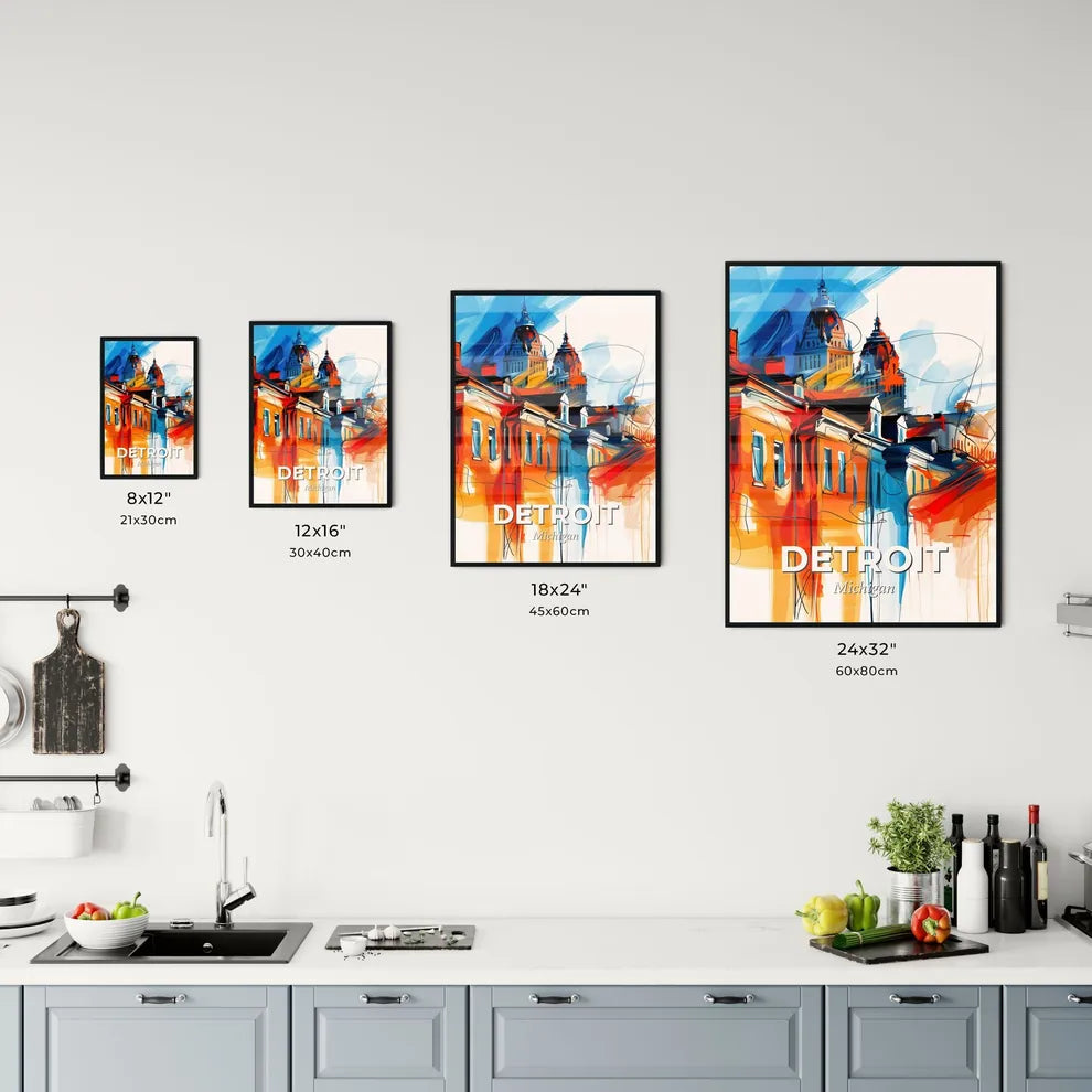 Vibrant Detroit, Michigan Kitchen Art
