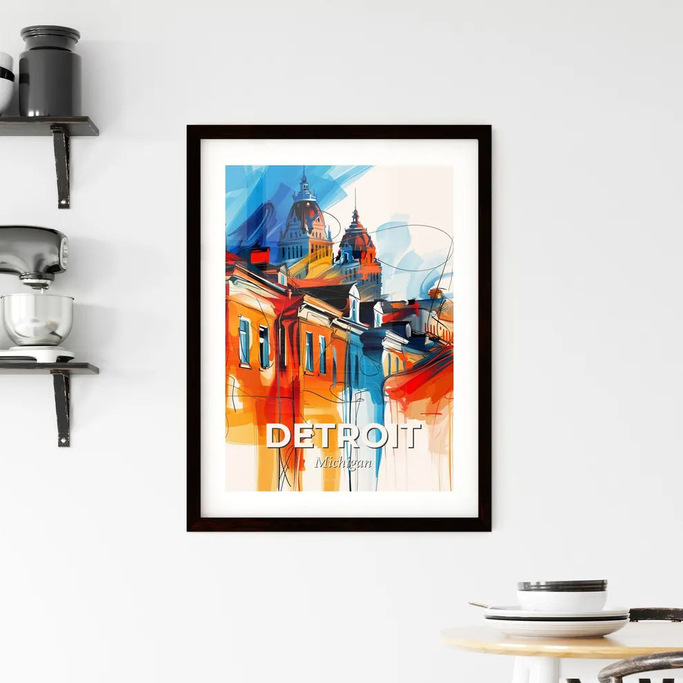 Vibrant Detroit, Michigan Framed Print