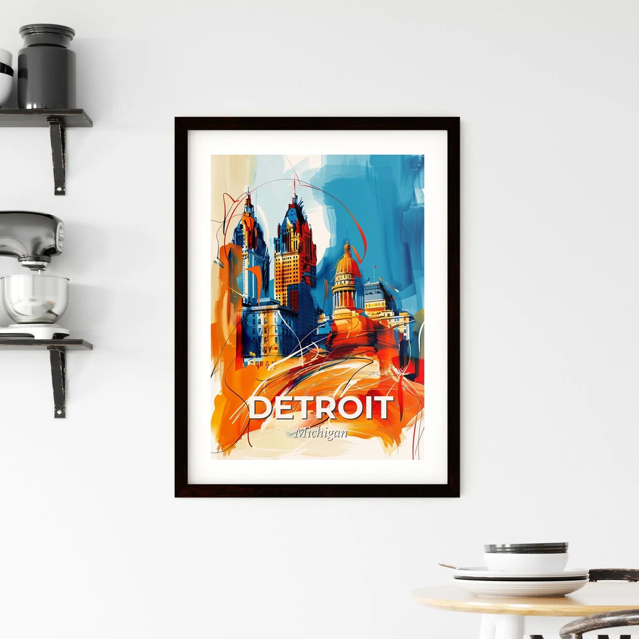 Vibrant Detroit, Michigan Framed Print