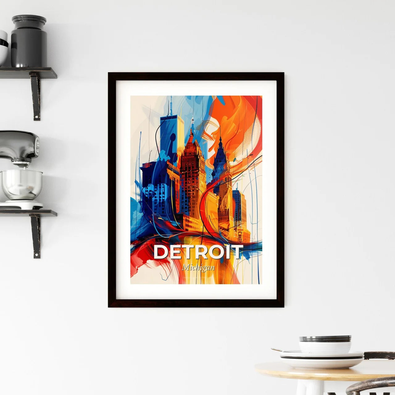 Vibrant Detroit, Michigan Framed Print