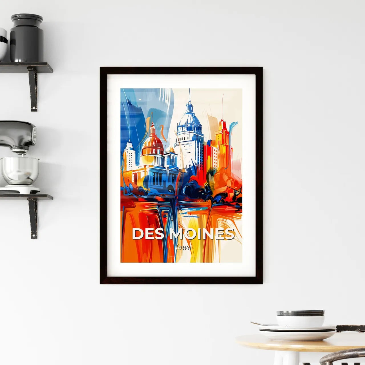 Vibrant Des Moines, Iowa Framed Print