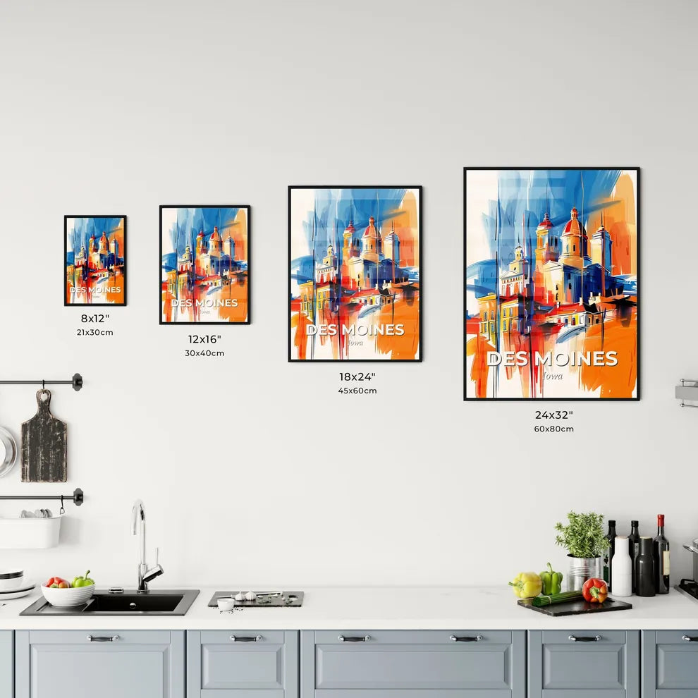 Vibrant Des Moines, Iowa Kitchen Art