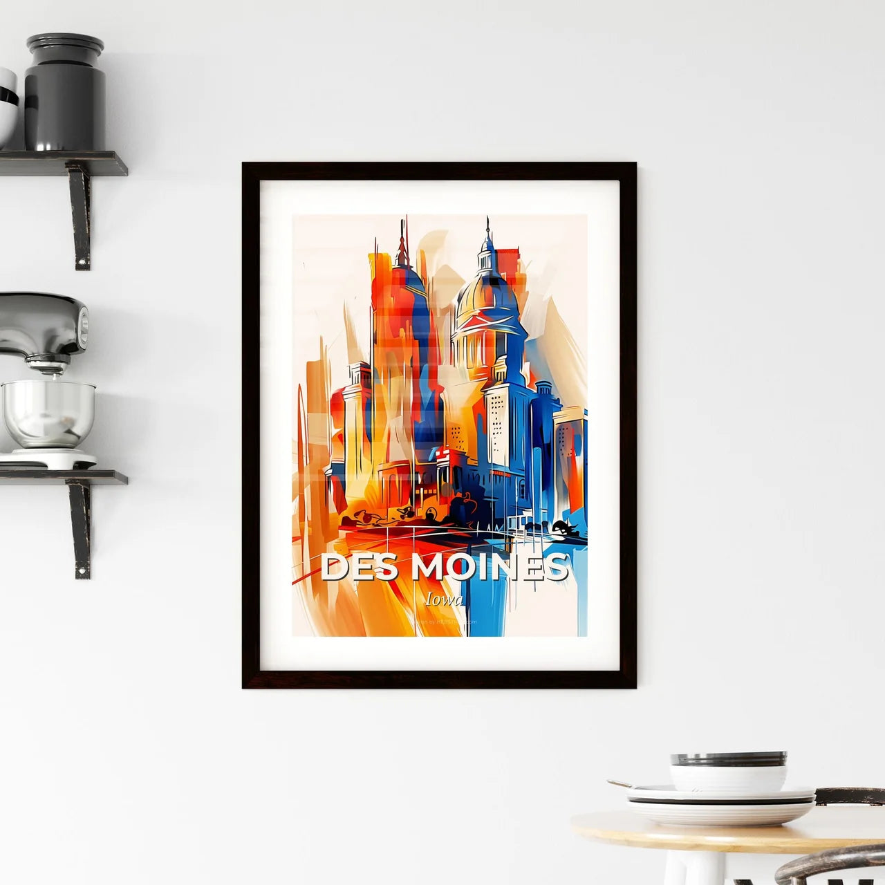 Vibrant Des Moines, Iowa Framed Print