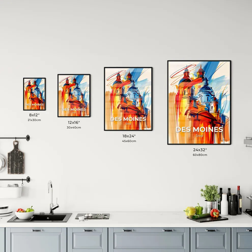 Vibrant Des Moines, Iowa Kitchen Art