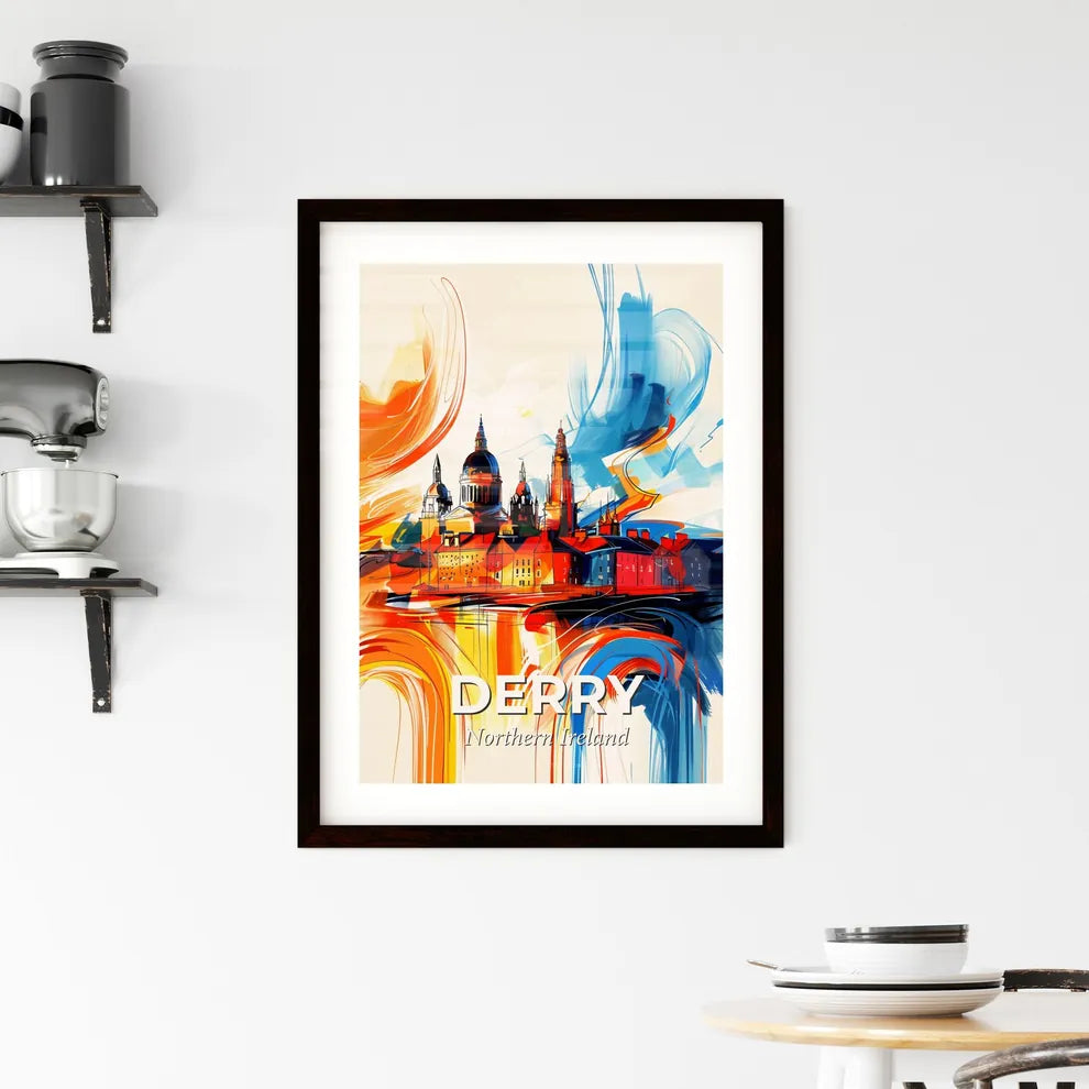 Vibrant Derry, Northern Ireland Framed Print