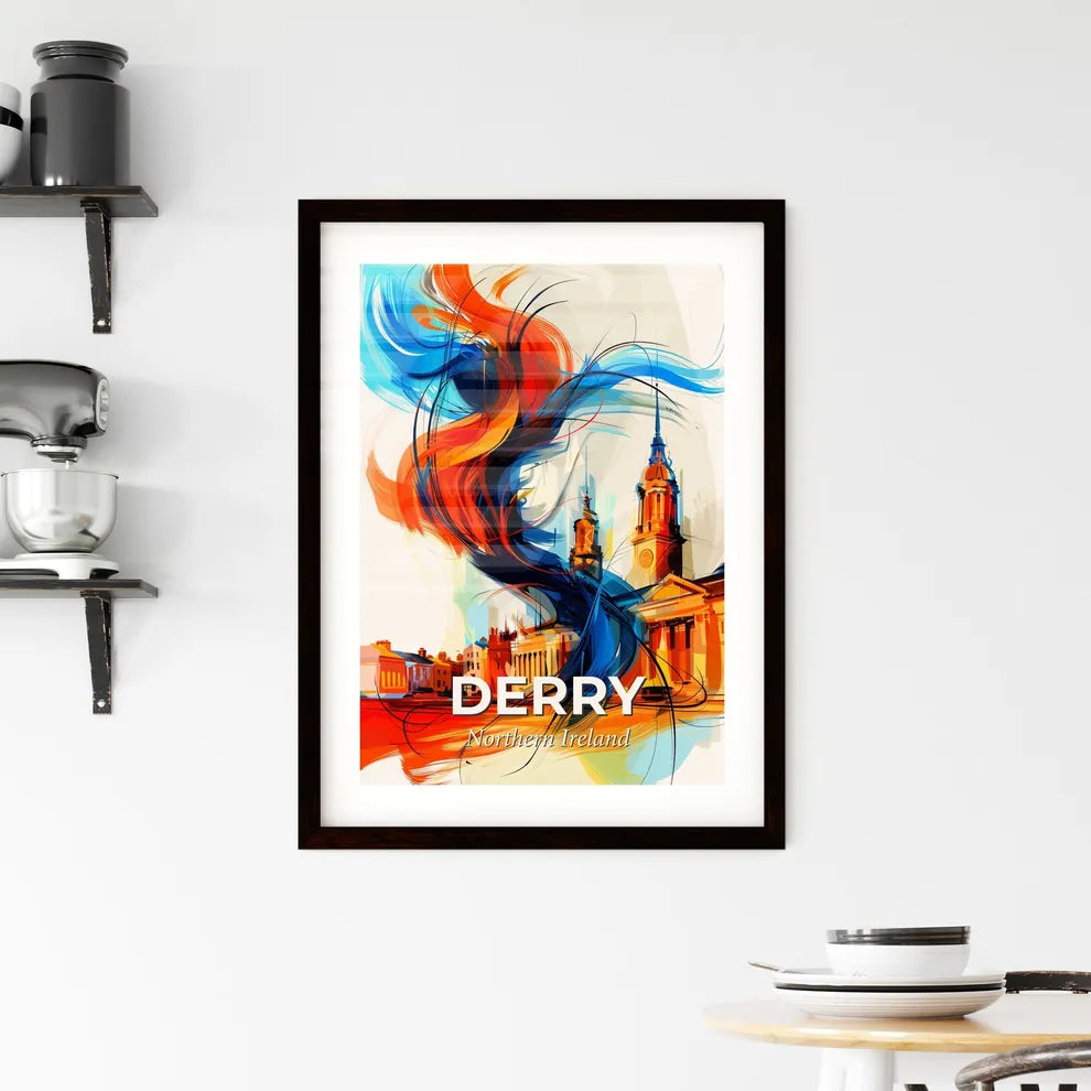 Vibrant Derry, Northern Ireland Framed Print