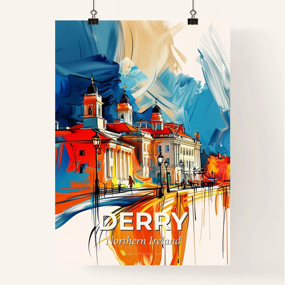 Vibrant Derry, Northern Ireland Poster