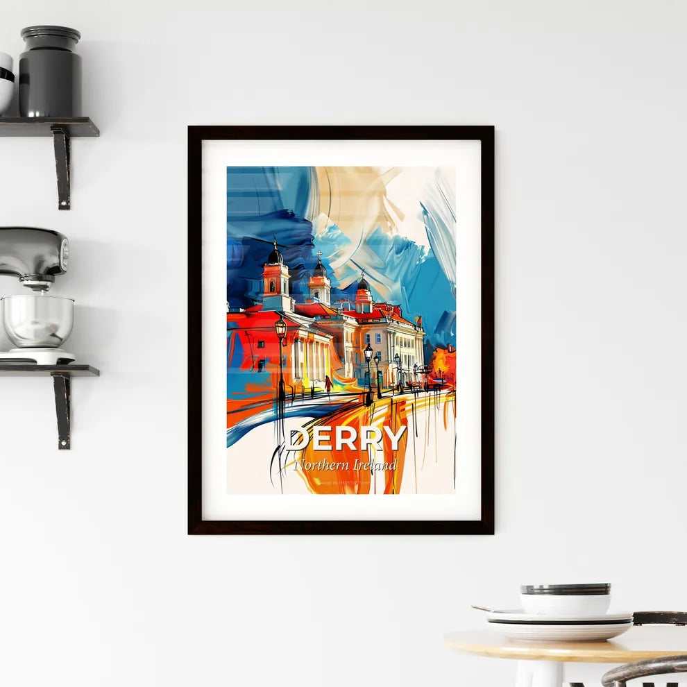 Vibrant Derry, Northern Ireland Framed Print