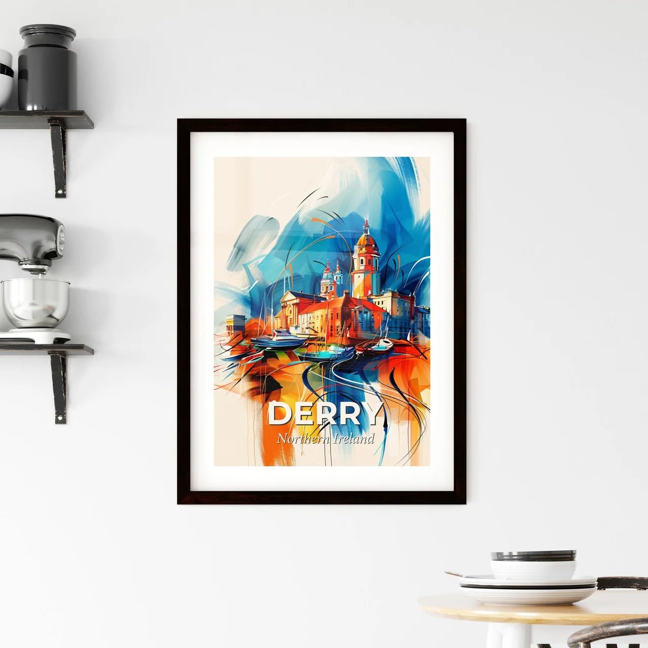 Vibrant Derry, Northern Ireland Framed Print