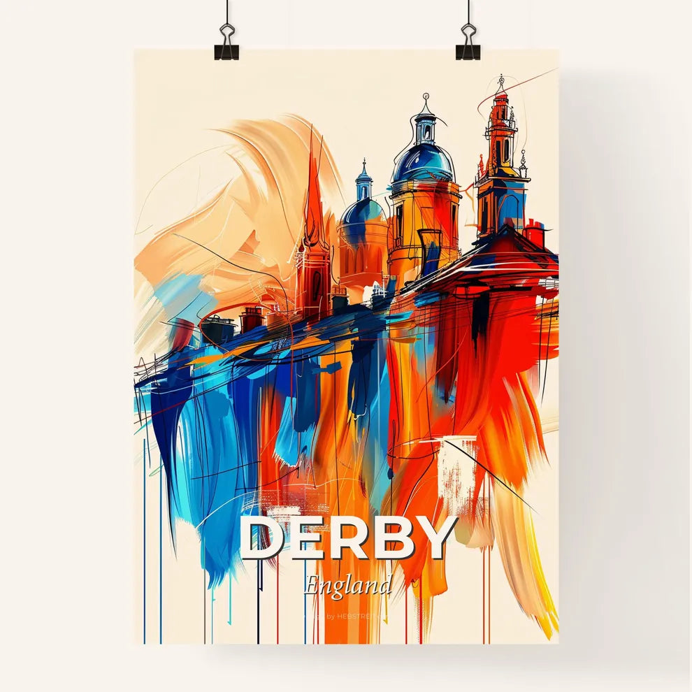 Vibrant Derby, England Poster