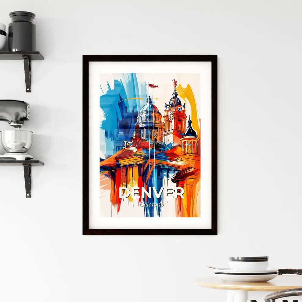 Vibrant Denver, Colorado Framed Print