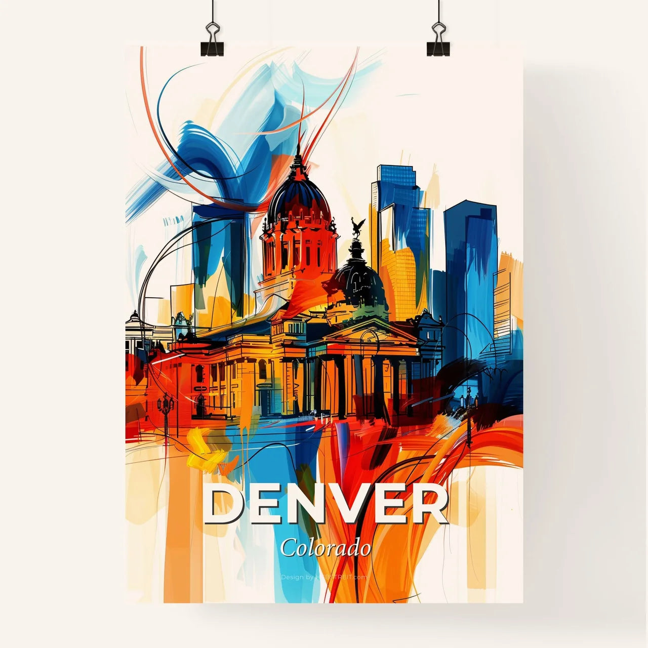 Vibrant Denver, Colorado Poster