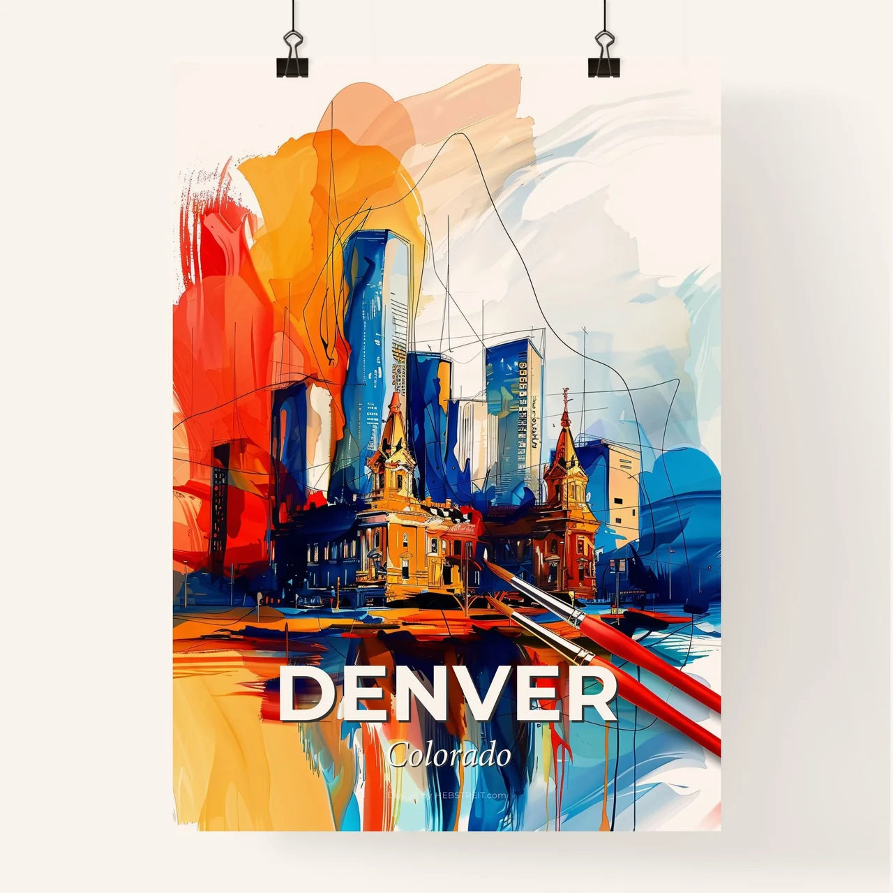 Vibrant Denver, Colorado Poster