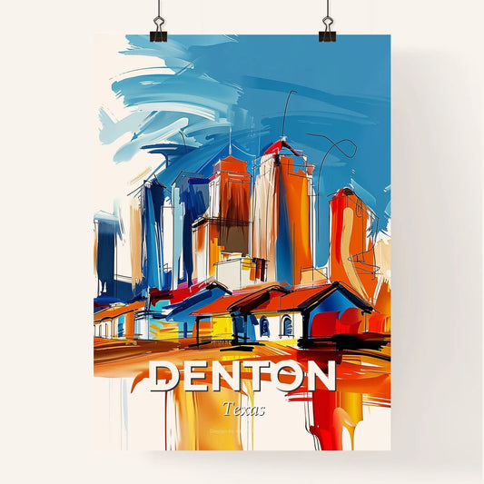 Vibrant Denton, Texas Poster