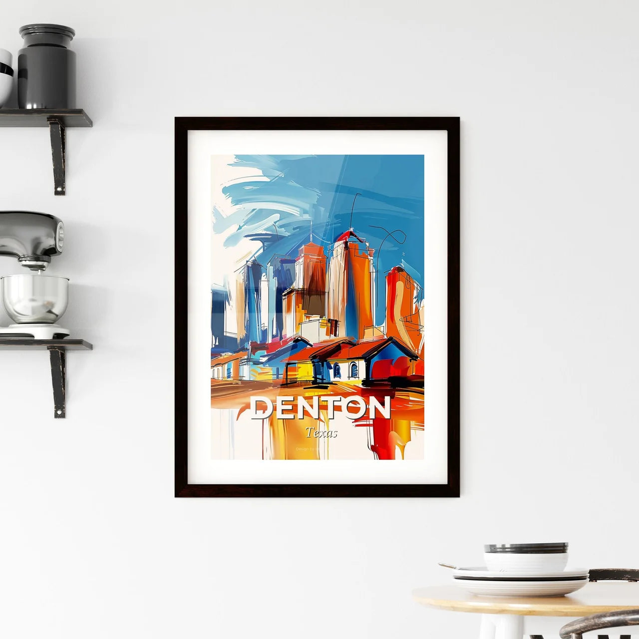 Vibrant Denton, Texas Framed Print