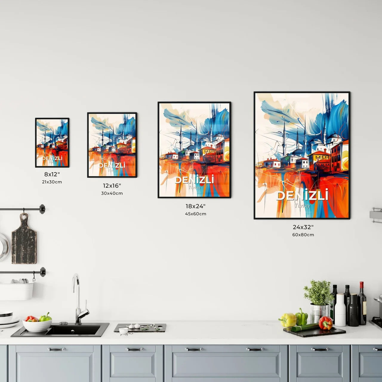 Vibrant Deni̇zli̇, Turkey Kitchen Art