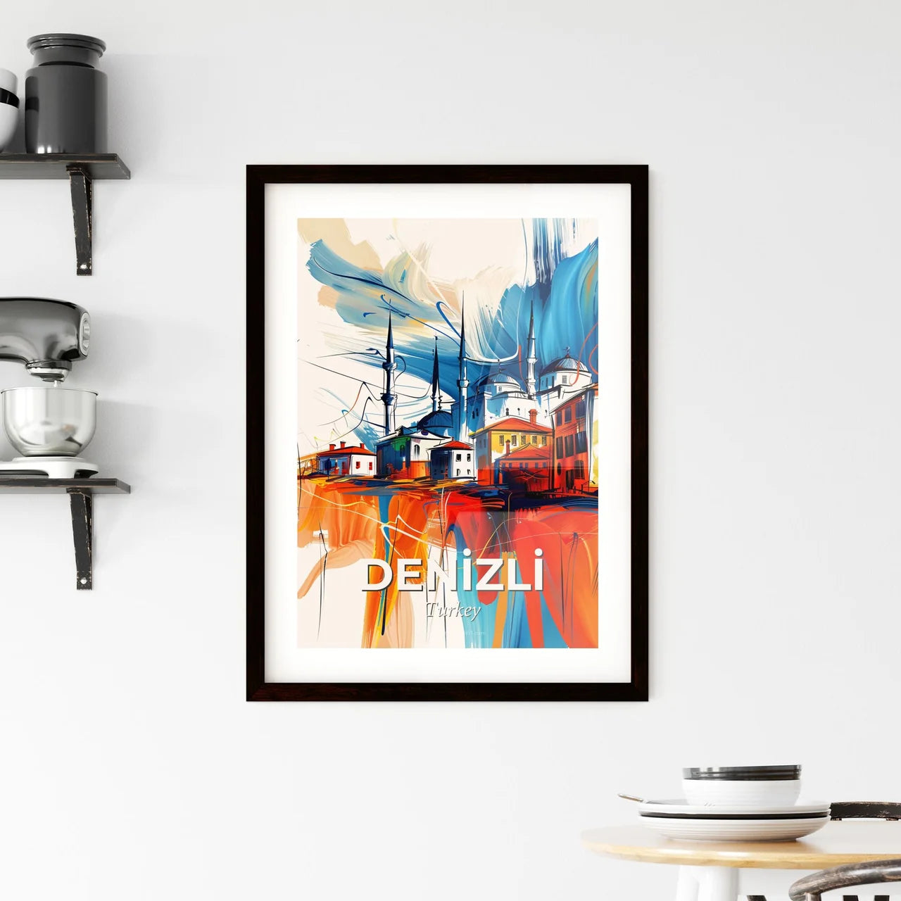 Vibrant Deni̇zli̇, Turkey Framed Print