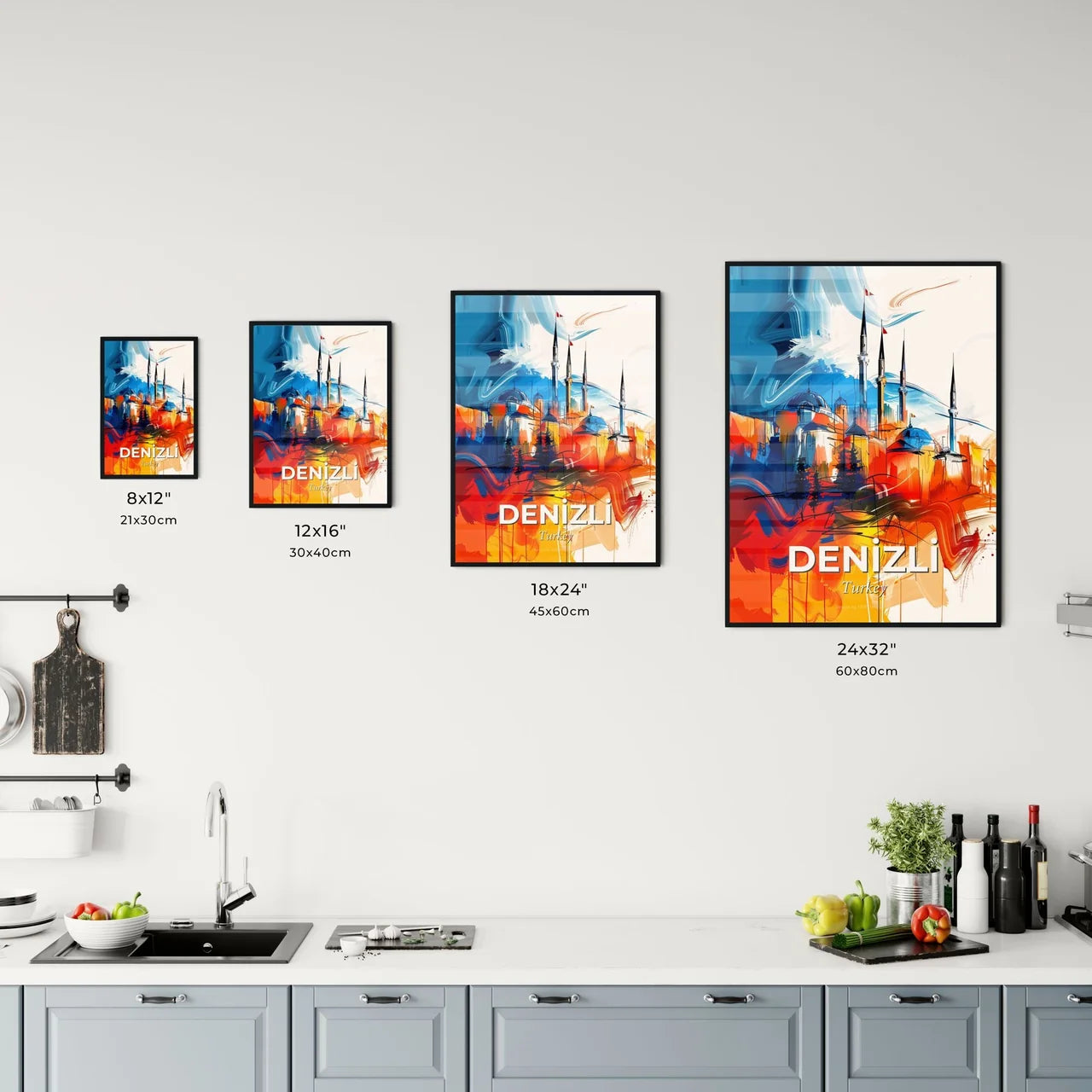 Vibrant Deni̇zli̇, Turkey Kitchen Art