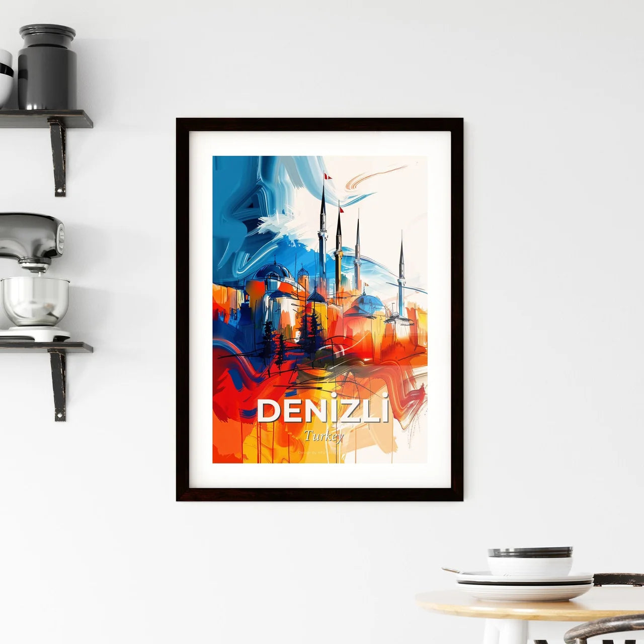 Vibrant Deni̇zli̇, Turkey Framed Print