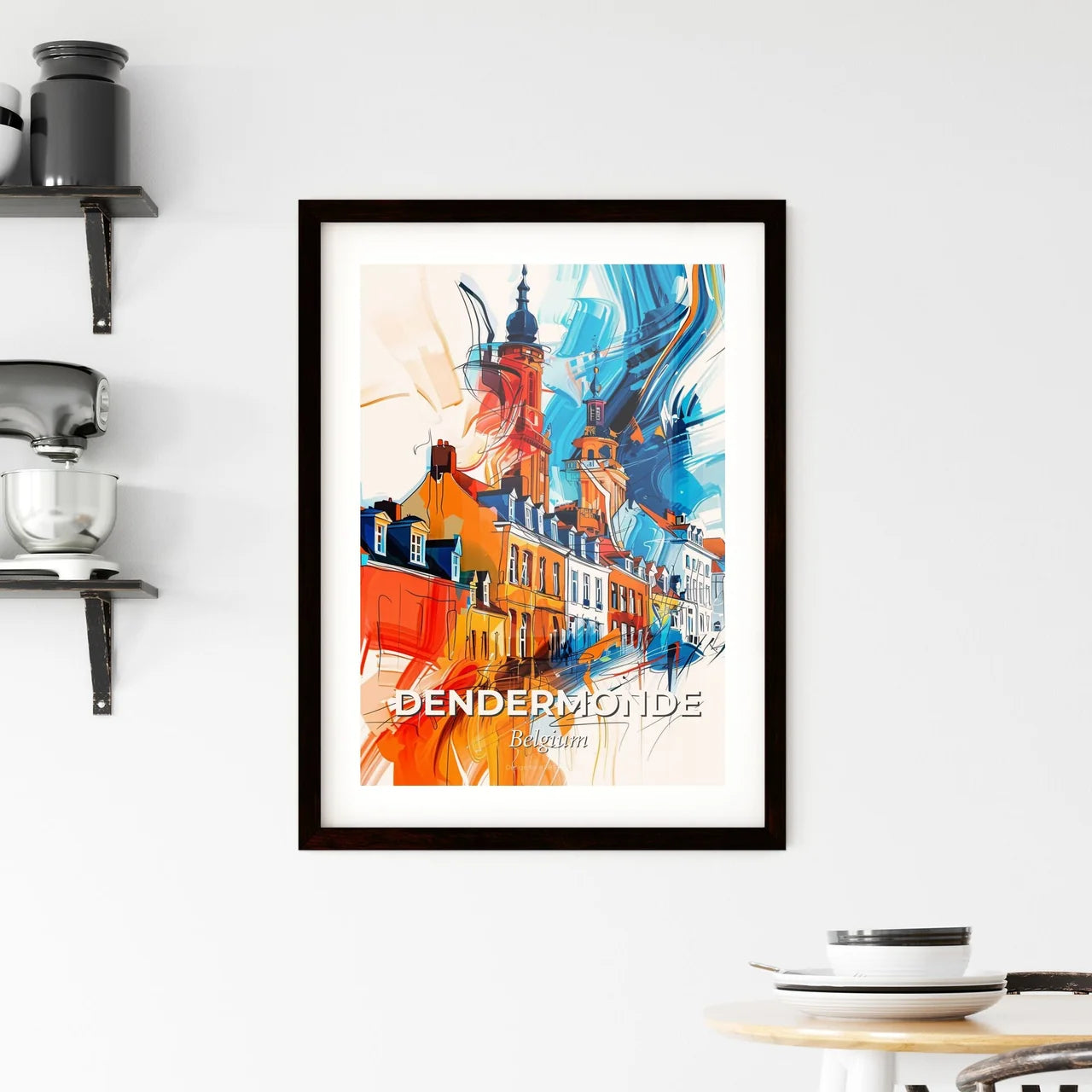 Vibrant Dendermonde , Belgium Framed Print